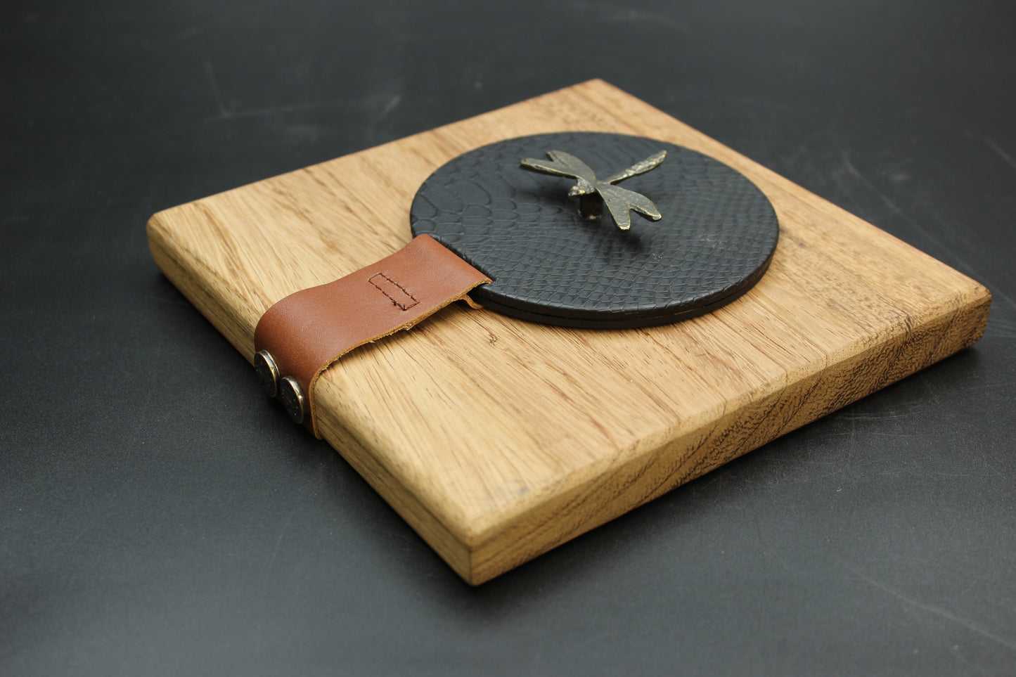 Black Dragonfly Wood Napkin Holder