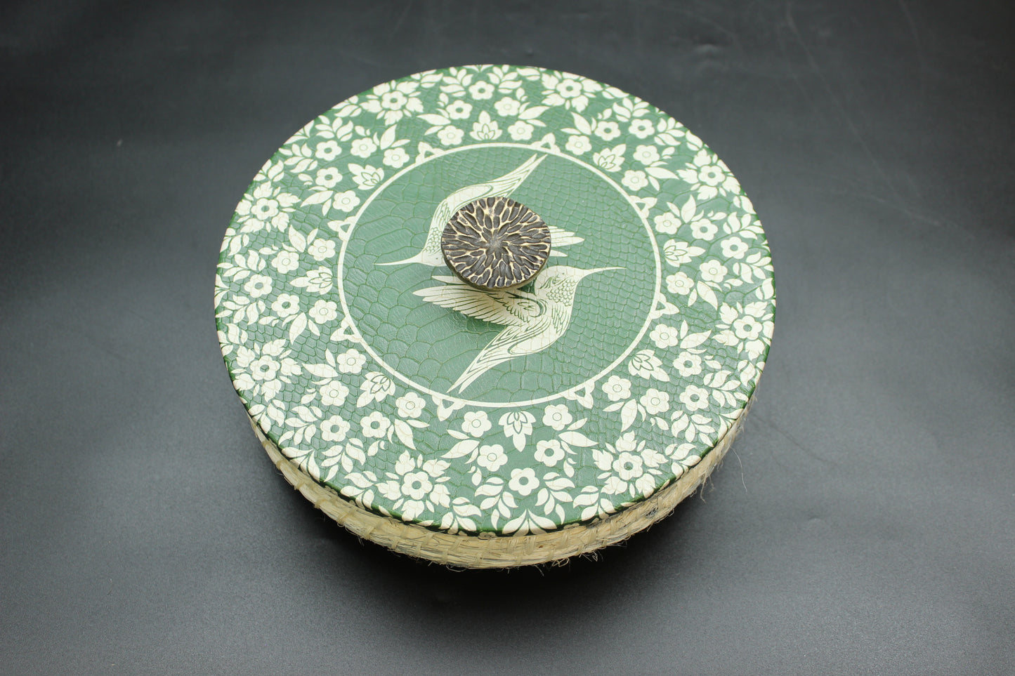 Green Hummingbird Hemp Tortilla Holder