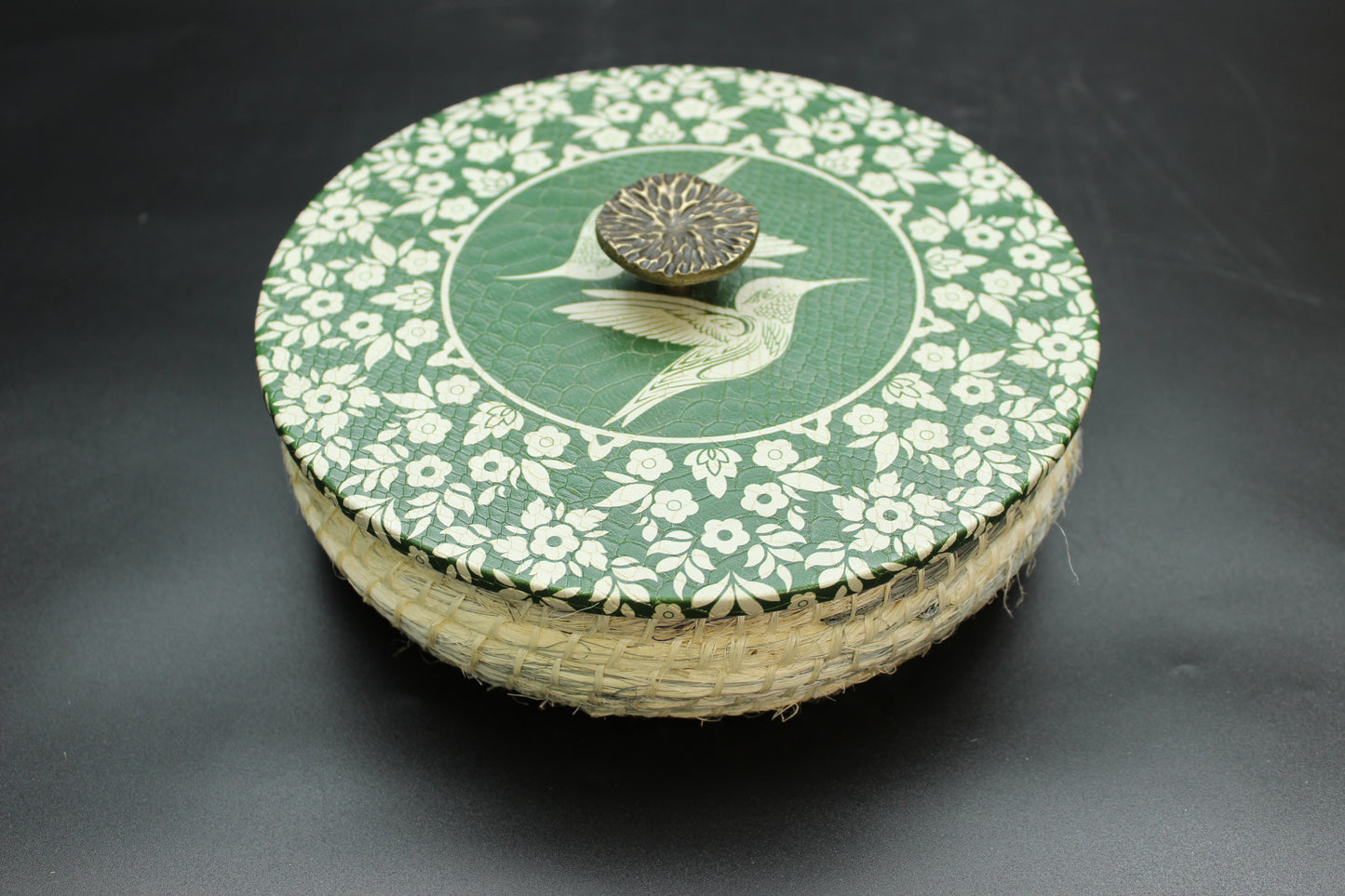 Green Hummingbird Hemp Tortilla Holder