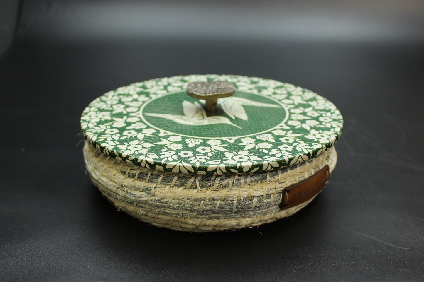 Green Hummingbird Hemp Tortilla Holder