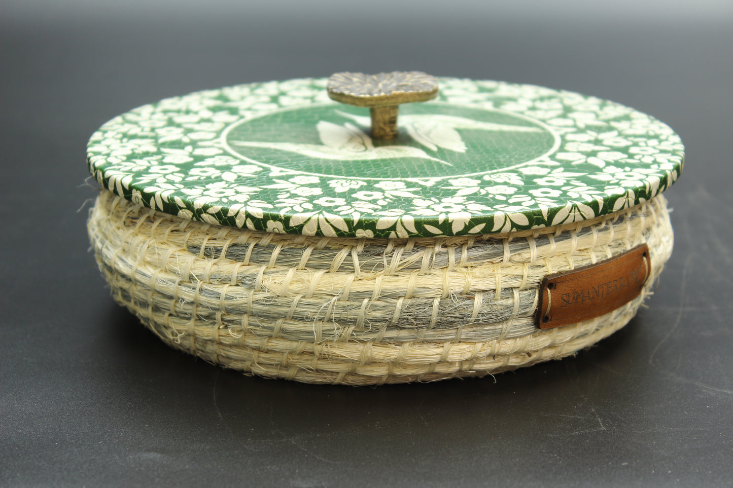 Green Hummingbird Hemp Tortilla Holder