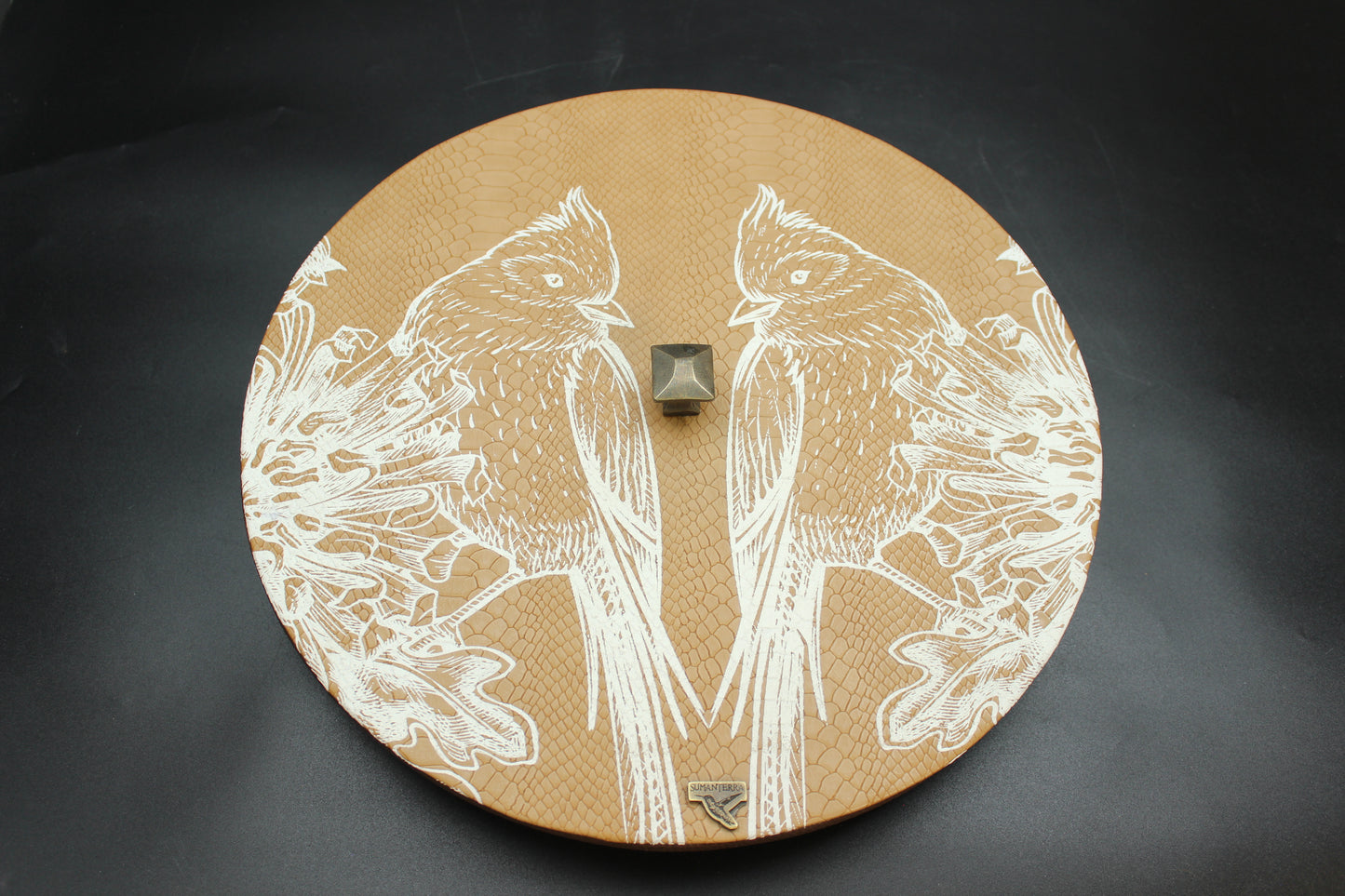 Brown Snakeskin Lazy Susan
