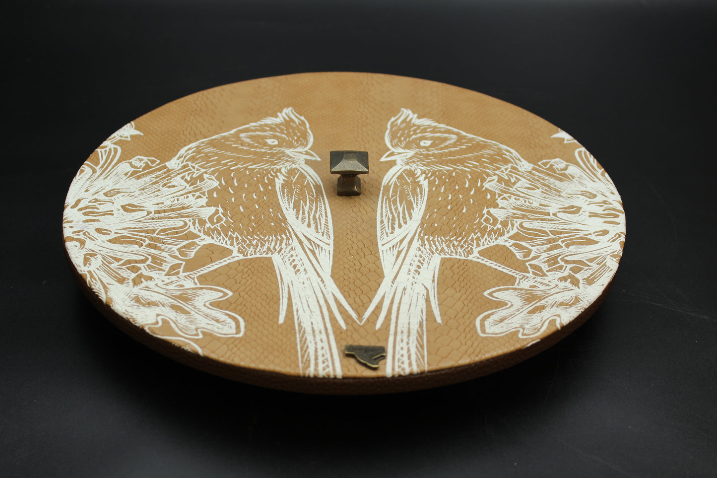 Brown Snakeskin Lazy Susan