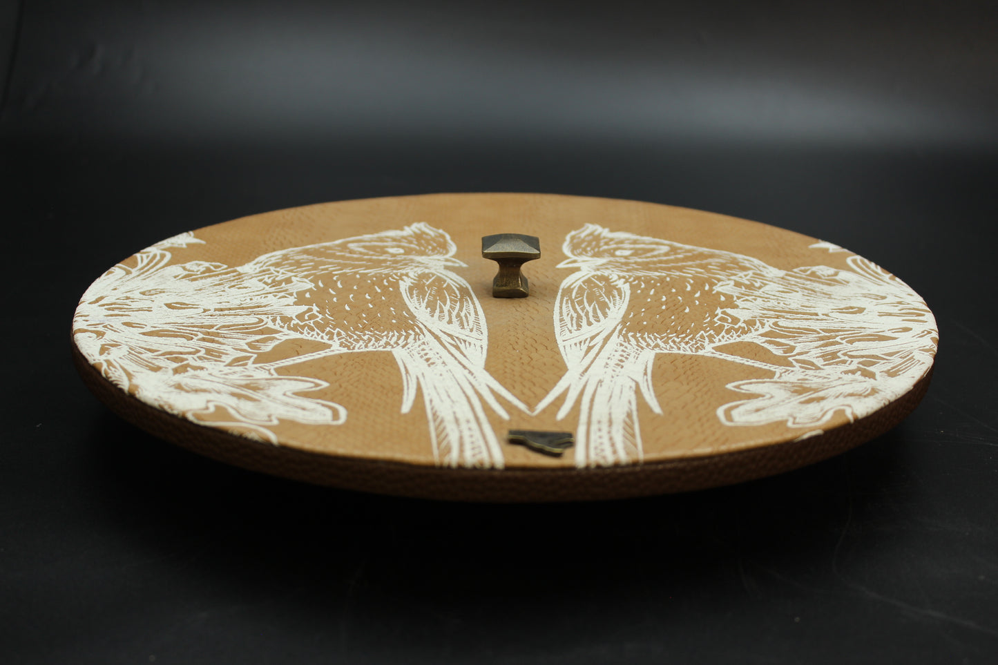 Brown Snakeskin Lazy Susan