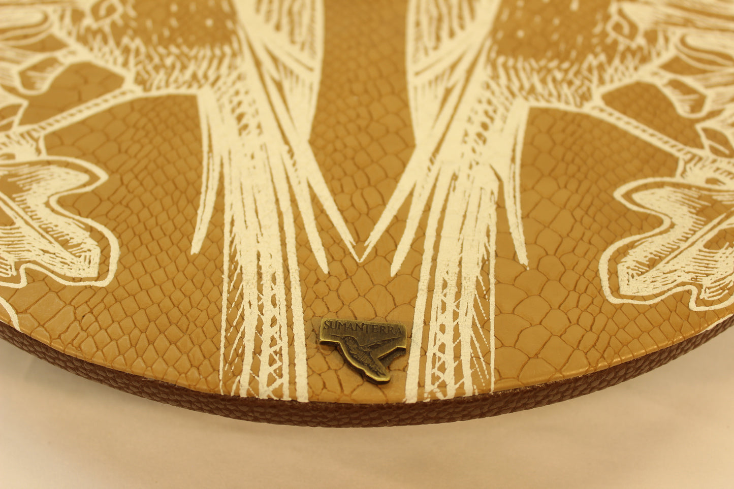 Brown Snakeskin Lazy Susan
