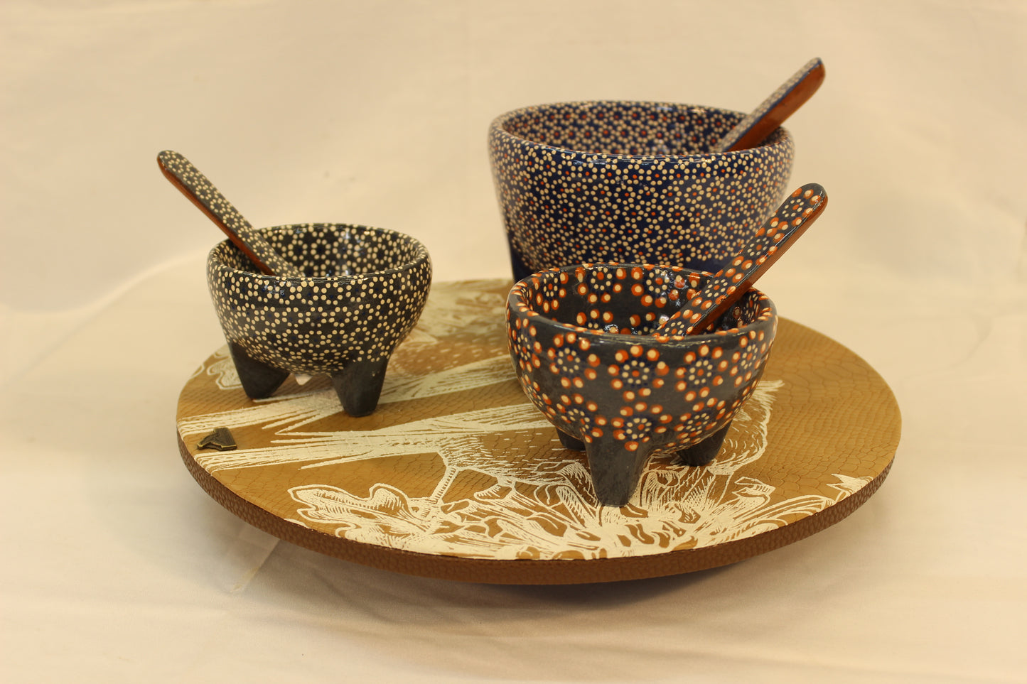 Brown Snakeskin Lazy Susan