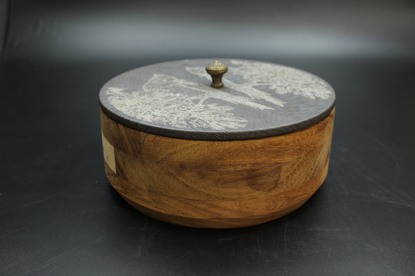 Grey Snakeskin & Birds Wooden Tortilla Holders