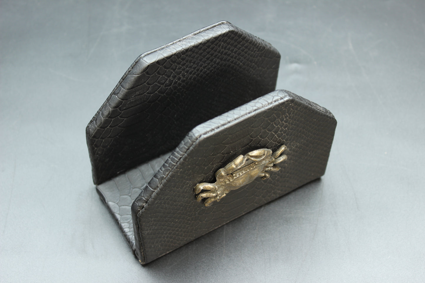 Black Crab & Snakeskin Napkin Holder