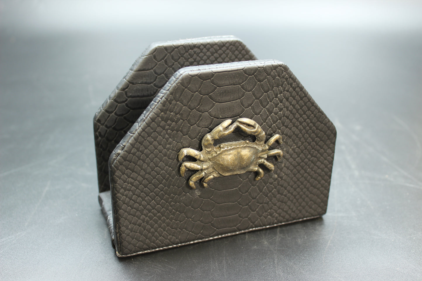 Black Crab & Snakeskin Napkin Holder