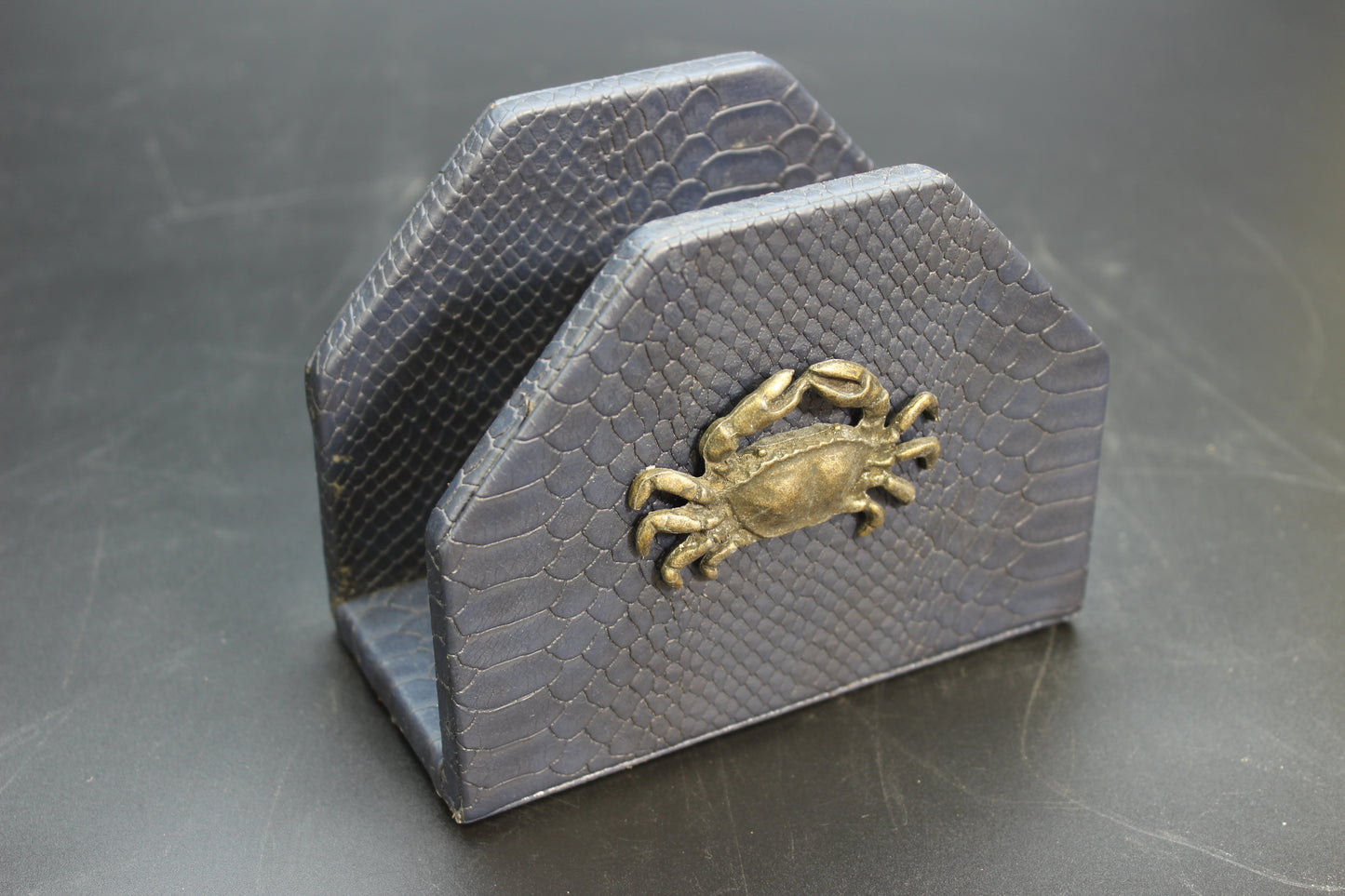 Blue Crab & Snakeskin Napkin Holder