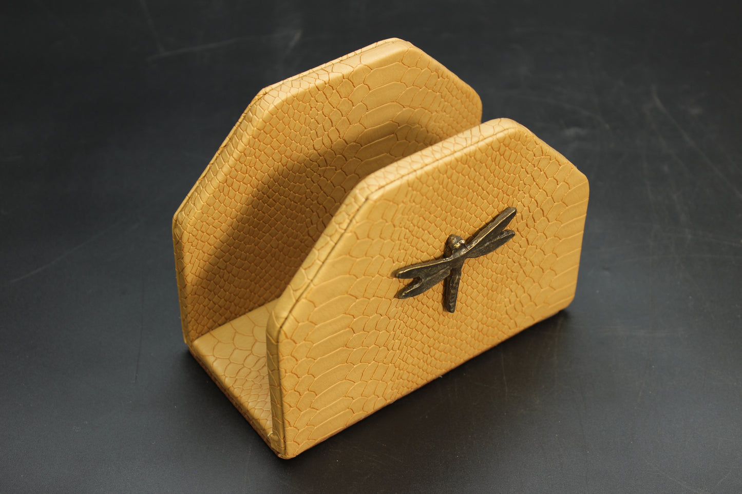 Brown Dragonfly & Snakeskin Napkin Holder