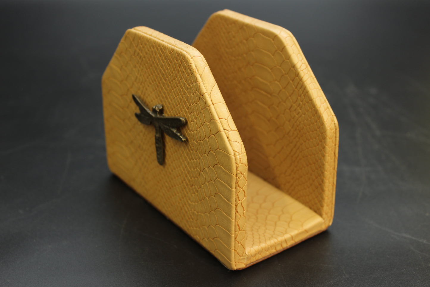 Brown Dragonfly & Snakeskin Napkin Holder
