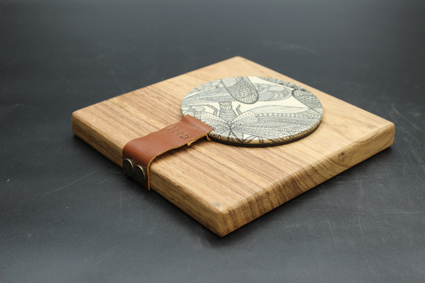 Dragonfly Print Wood Napkin Holder