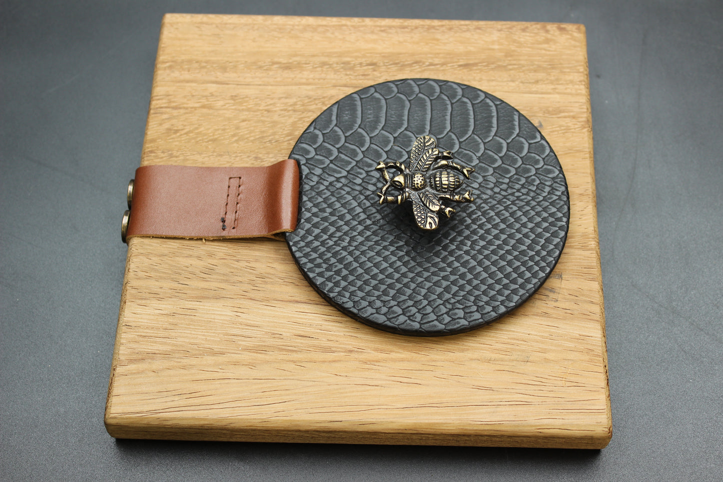 Black Wasp Snakeskin Napkin Holder