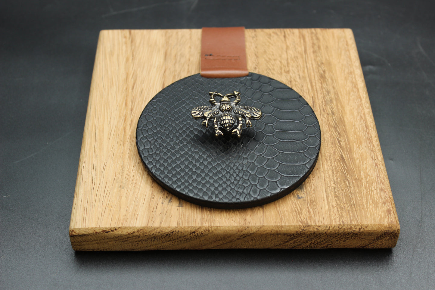 Black Wasp Snakeskin Napkin Holder
