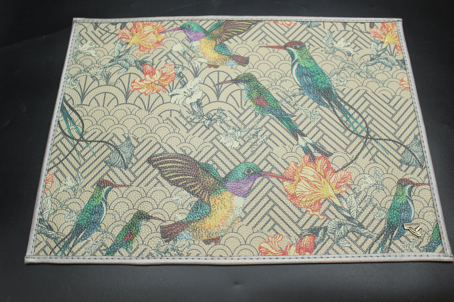 6pc Hummingbird Synthetic Placemat Set