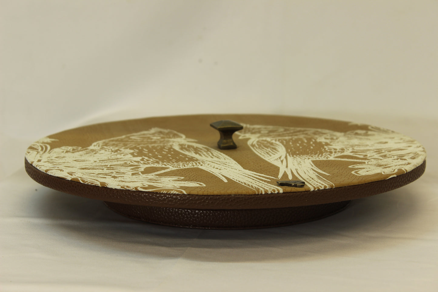 Brown Snakeskin Lazy Susan