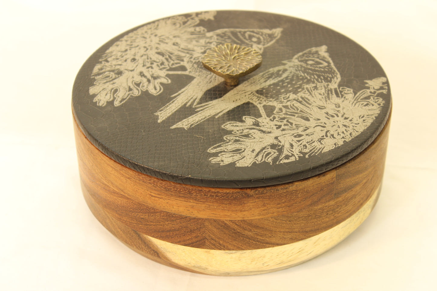 Black Snakeskin & Birds Wooden Tortilla Holders