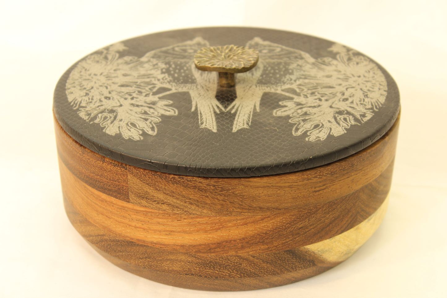 Black Snakeskin & Birds Wooden Tortilla Holders