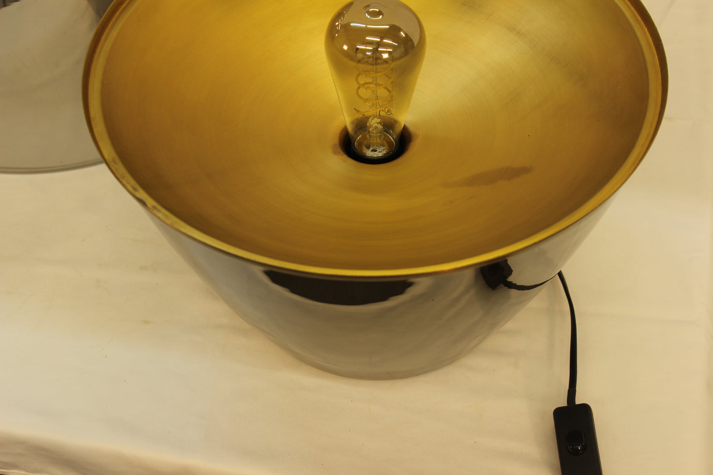 Glass Balloon Lamp- Smoked Copper