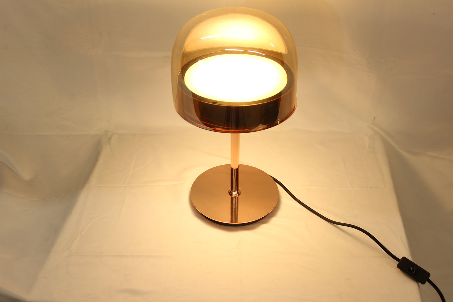 Modern Polished Copper Table Lamp