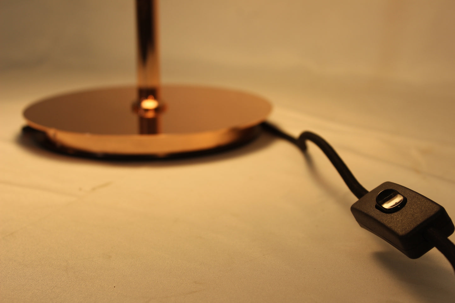 Modern Polished Copper Table Lamp