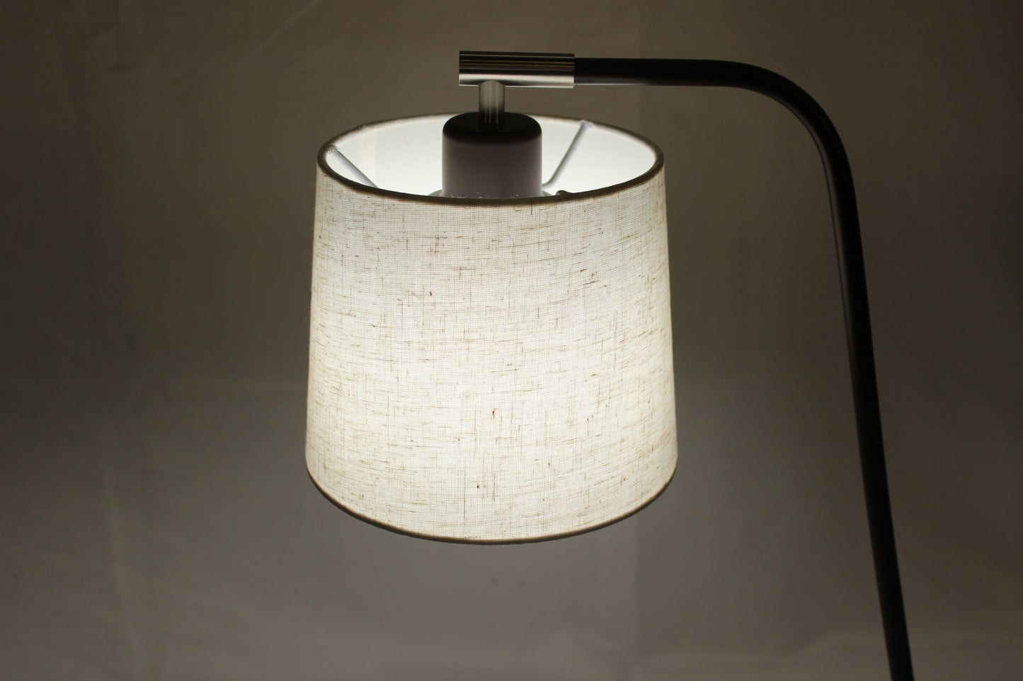Dark Walnut & Brushed Nickel Desk Lamp w/ USB Port