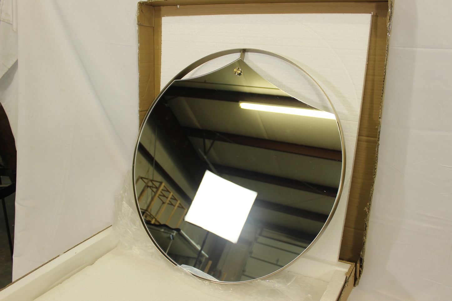 Artistic Burnished Satin Brass Hanging Wall Mirror