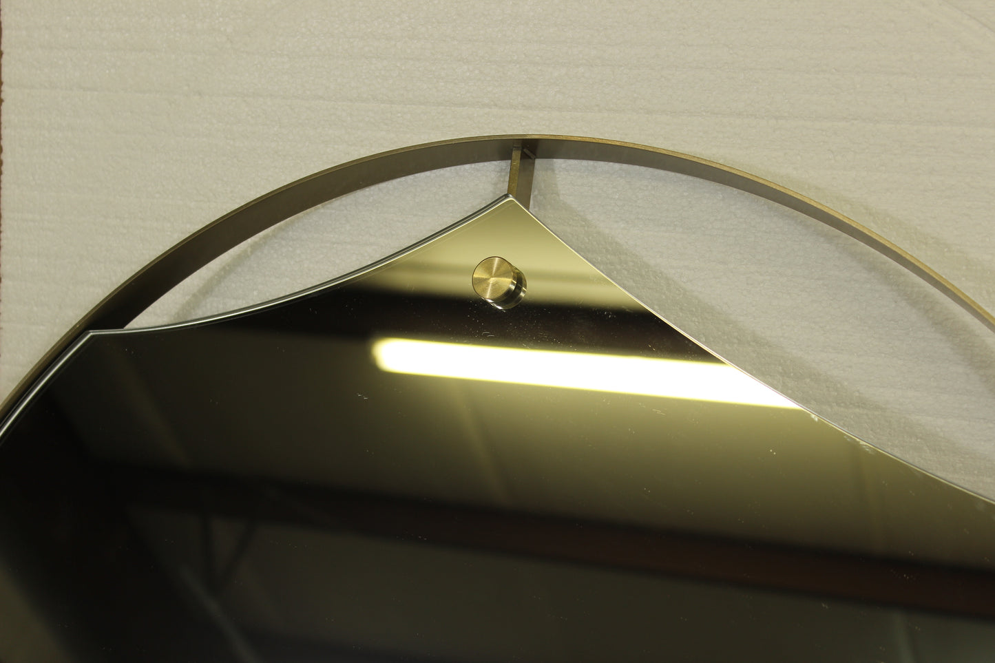 Artistic Burnished Satin Brass Hanging Wall Mirror