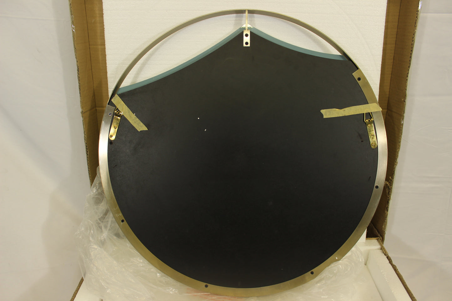 Artistic Burnished Satin Brass Hanging Wall Mirror