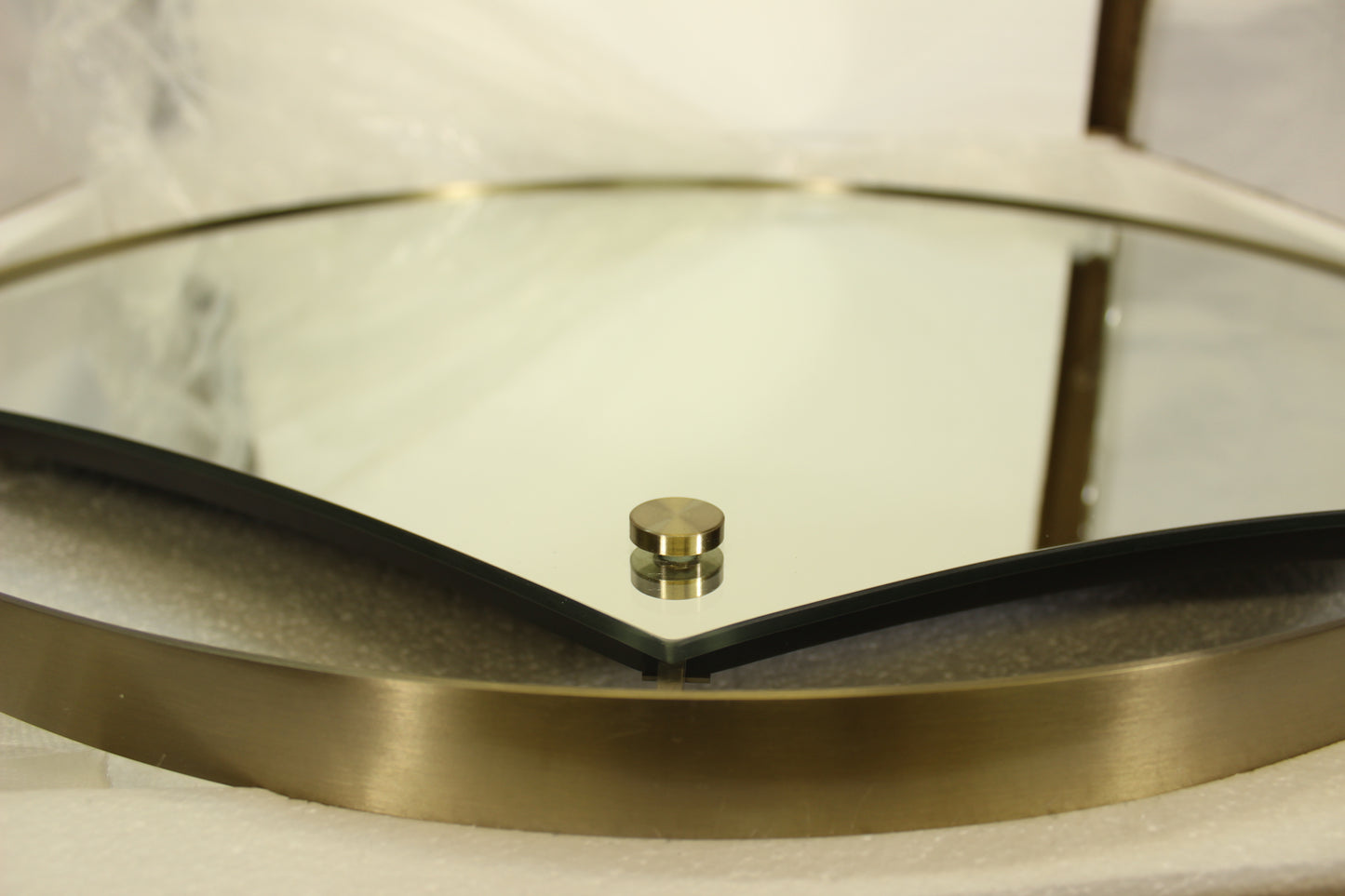 Artistic Burnished Satin Brass Hanging Wall Mirror