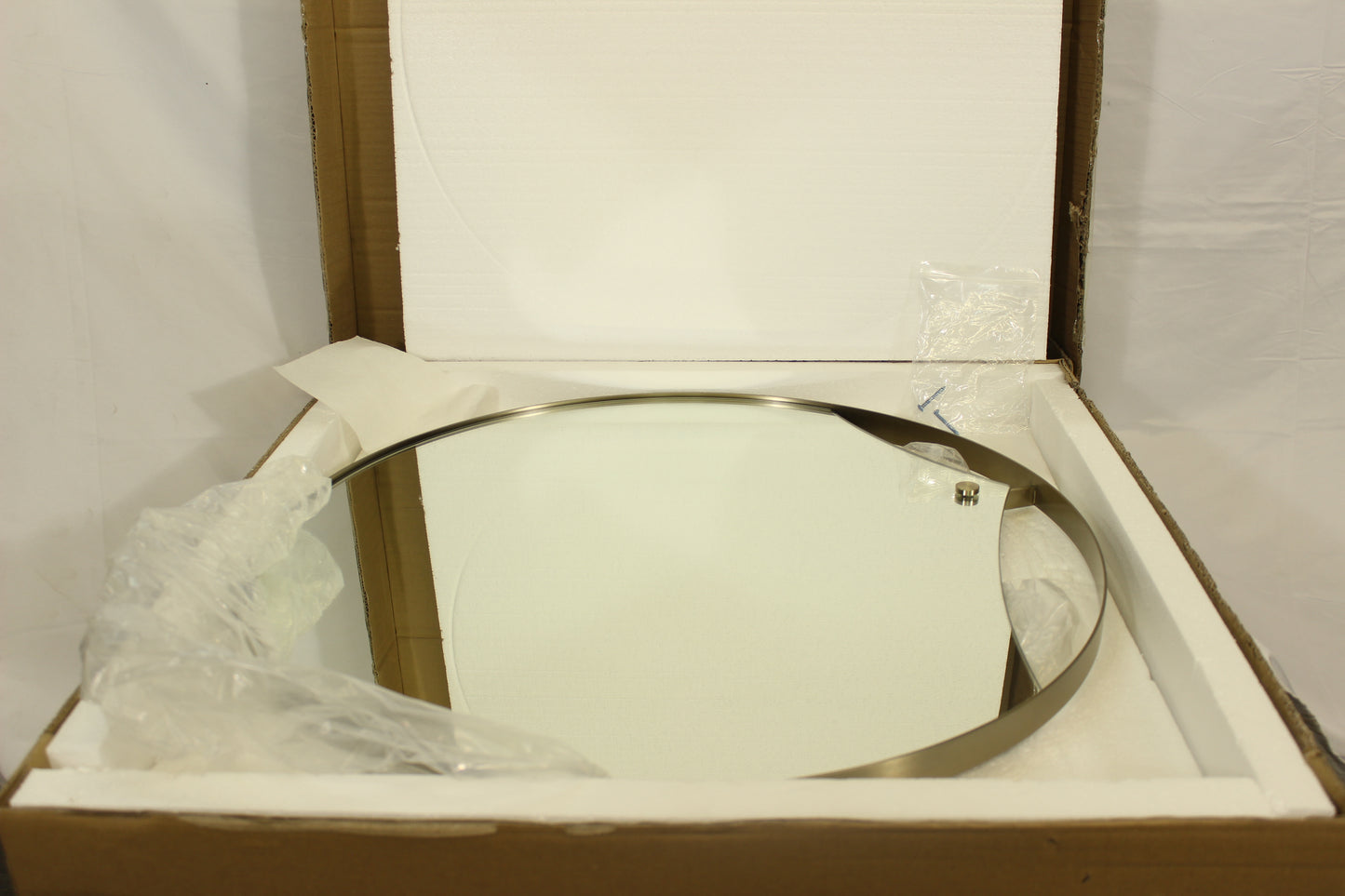 Artistic Burnished Satin Brass Hanging Wall Mirror