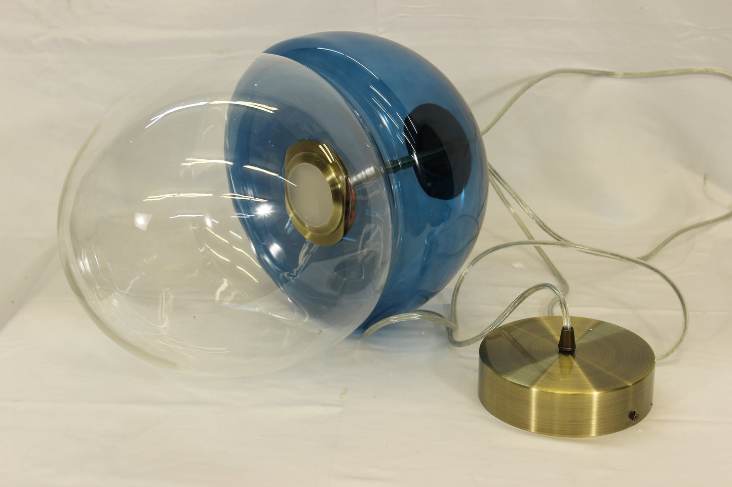 Royal Blue Glass Globe LED Pendant Light