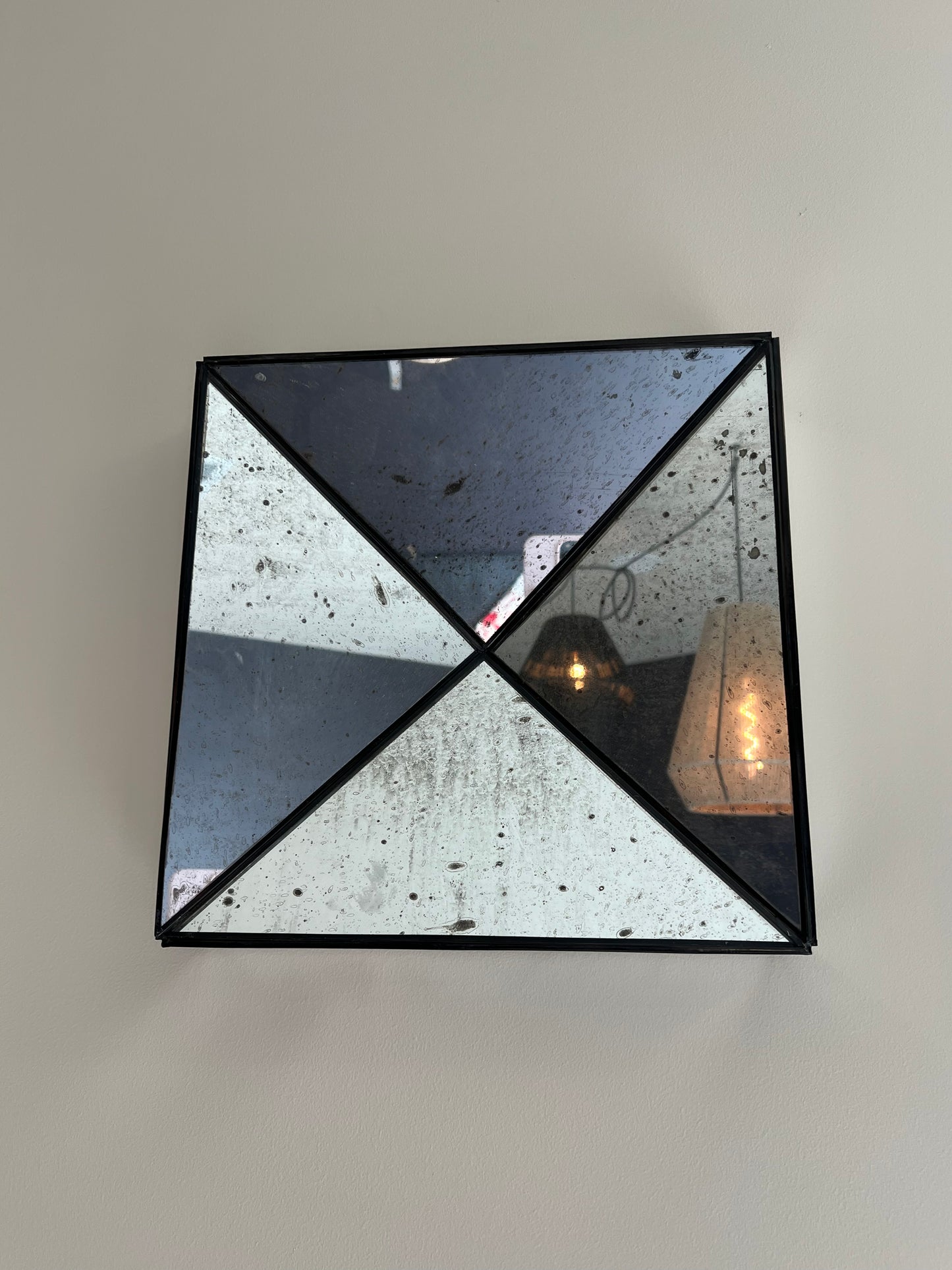 SM Square Mirror 12" w/ X-Pattern