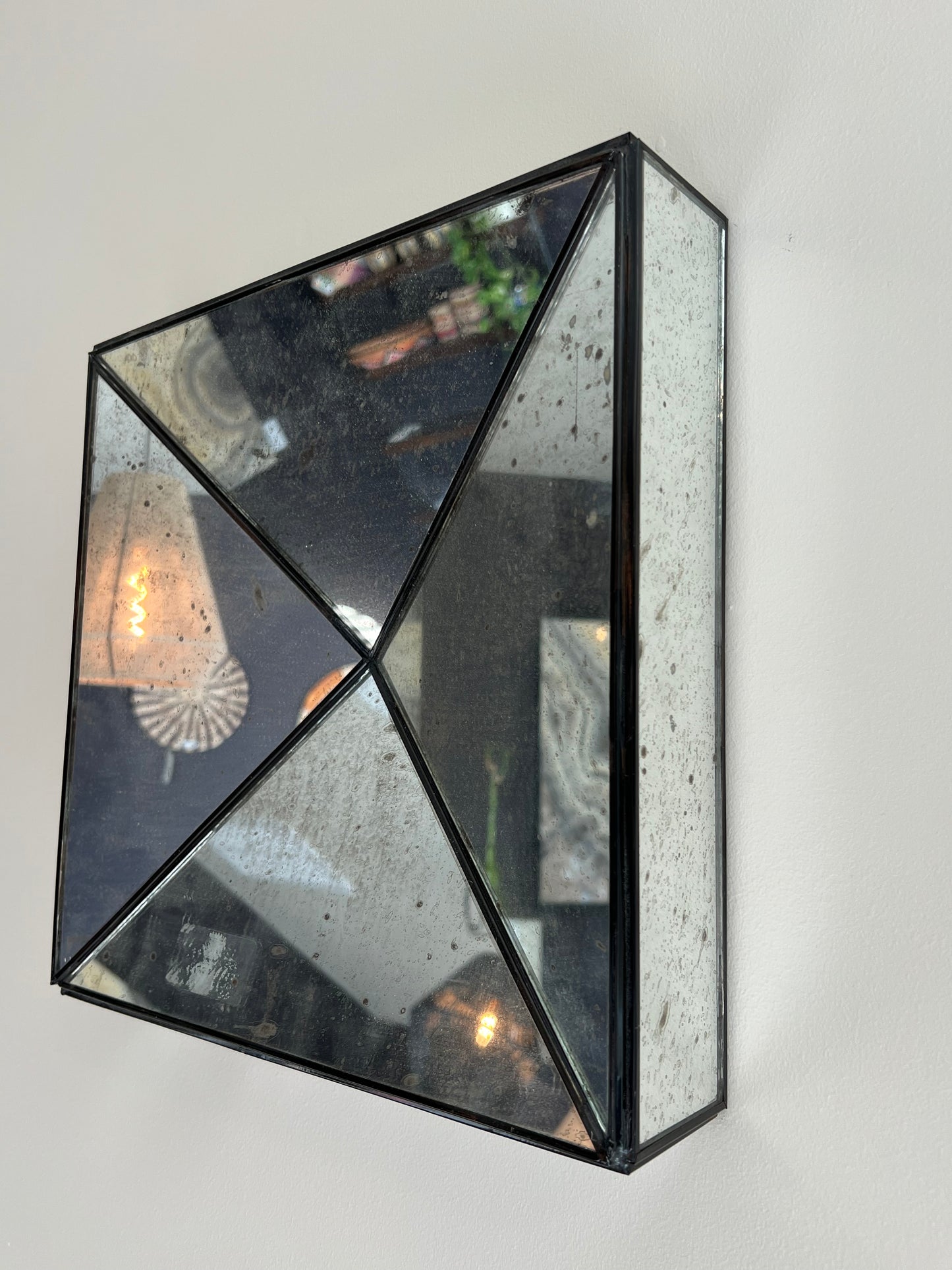 SM Square Mirror 12" w/ X-Pattern