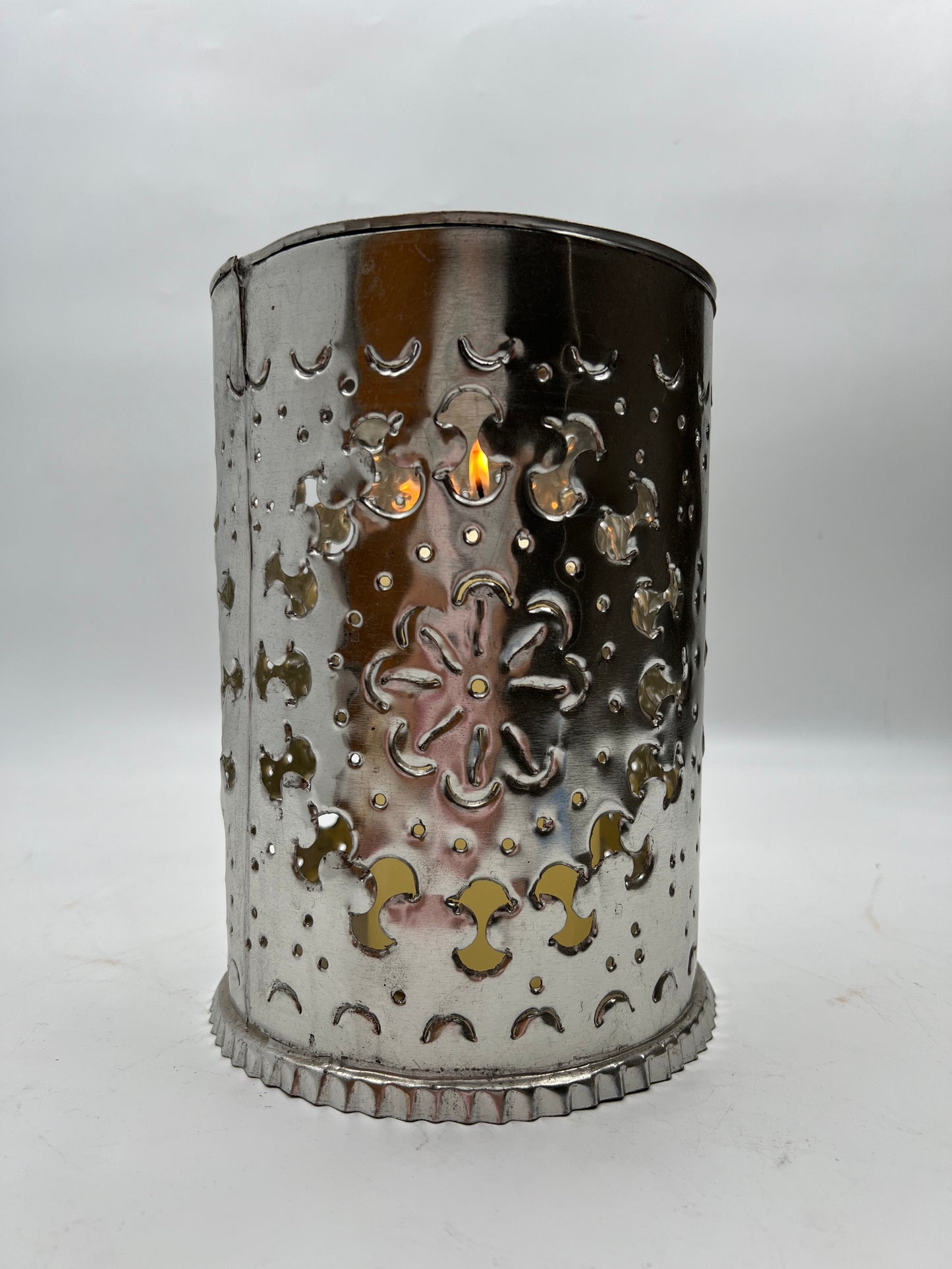 Silver Tin Candelabro