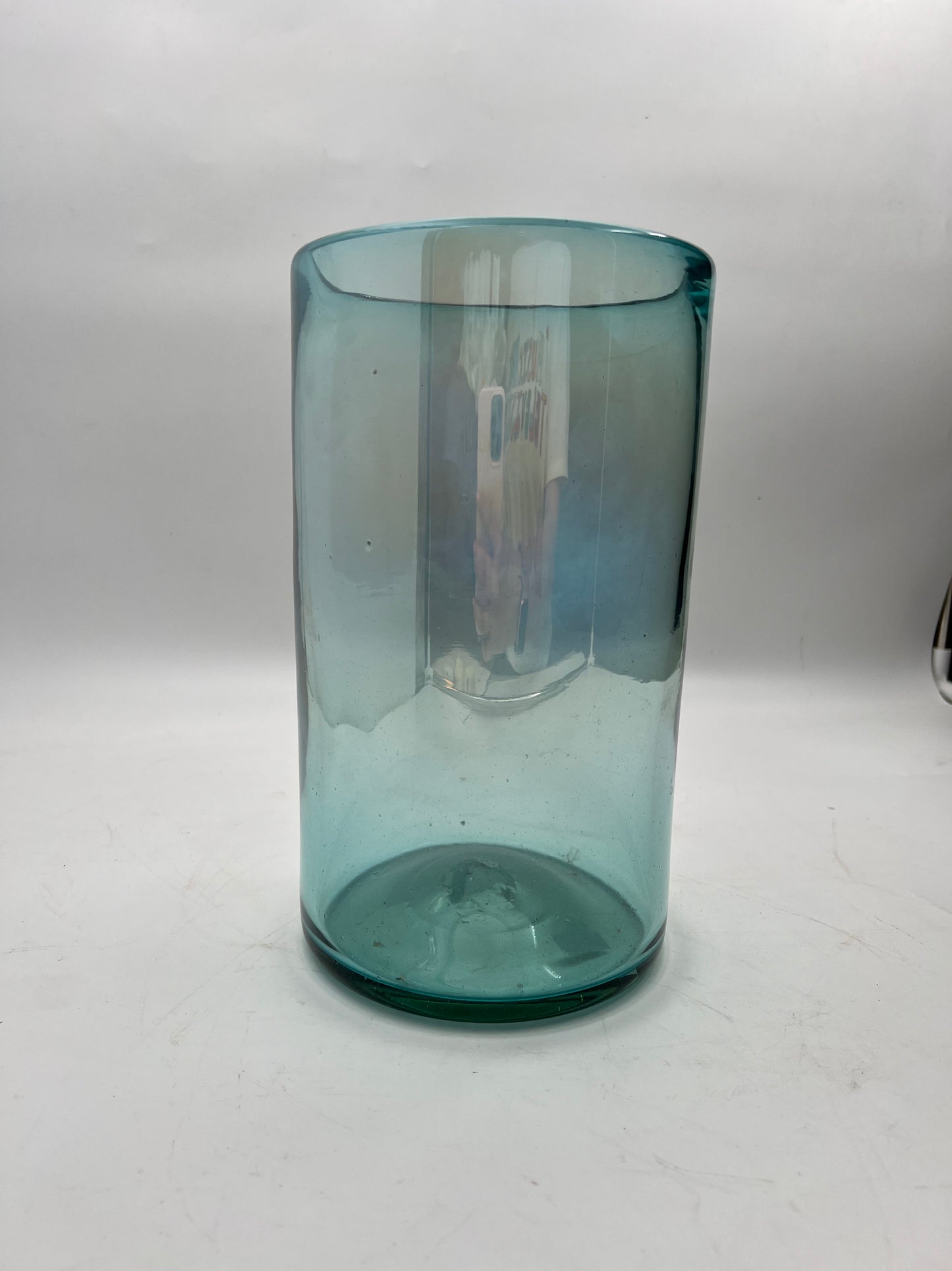 Aqua Blue Flower Display Container