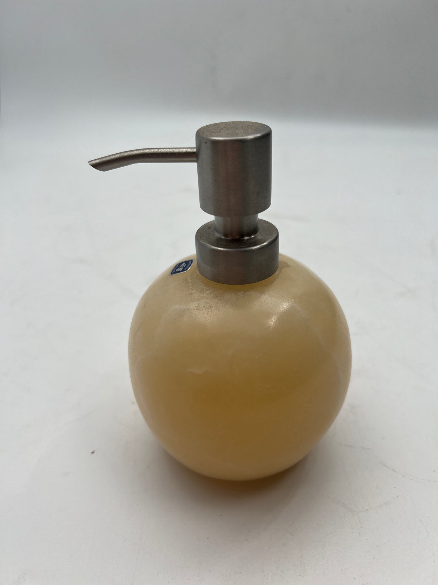 Yellow & White Onyx Stone Soap Dispenser