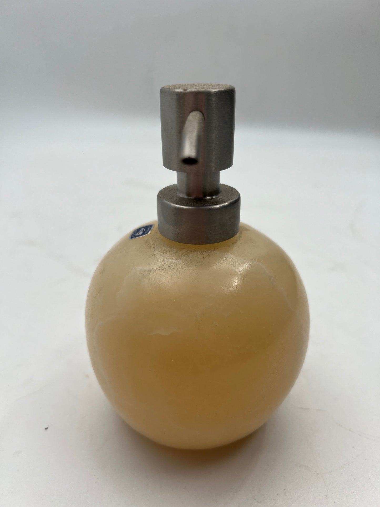 Yellow & White Onyx Stone Soap Dispenser