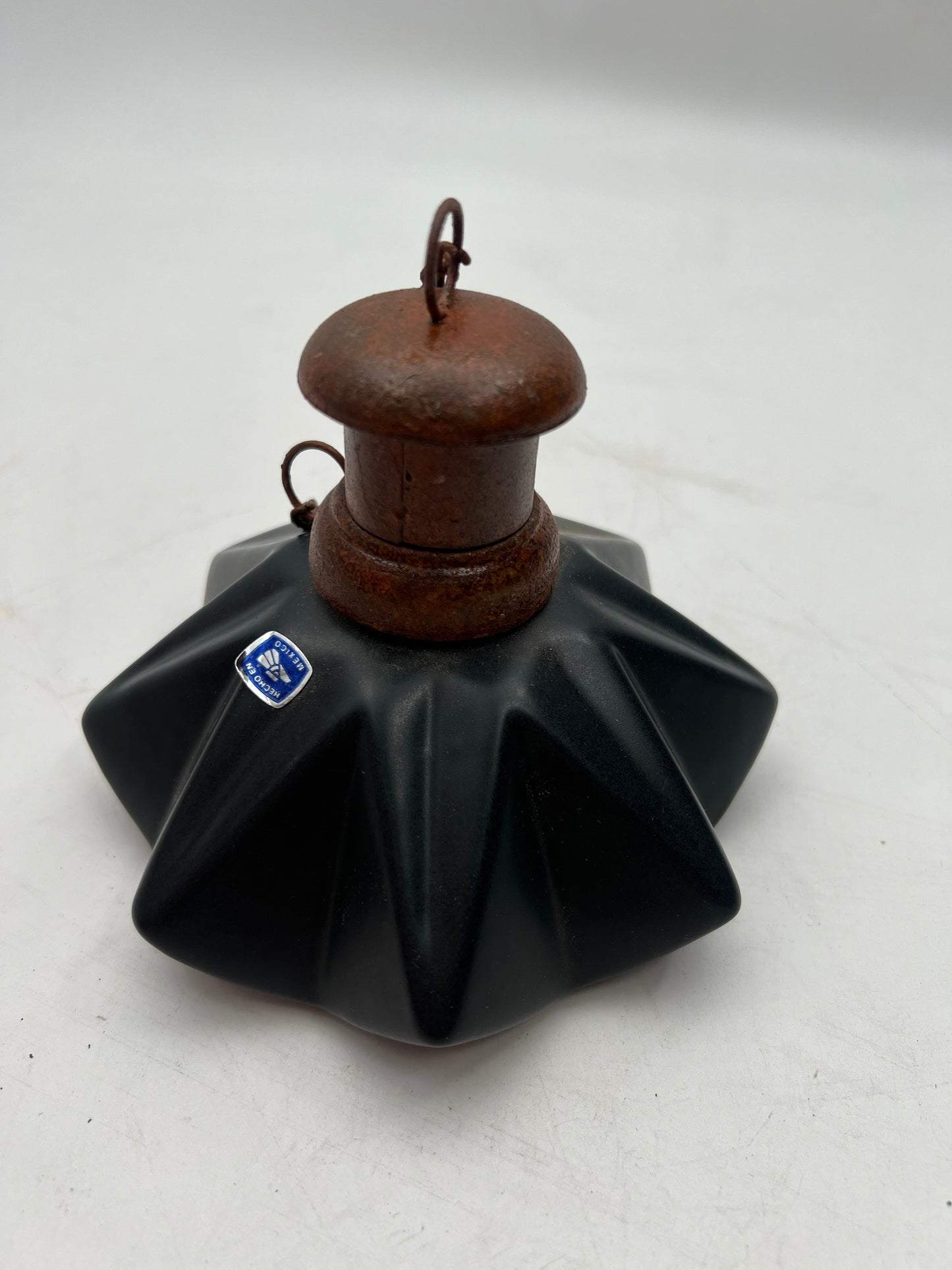 Black Ceramic & Brass Citronella Candle