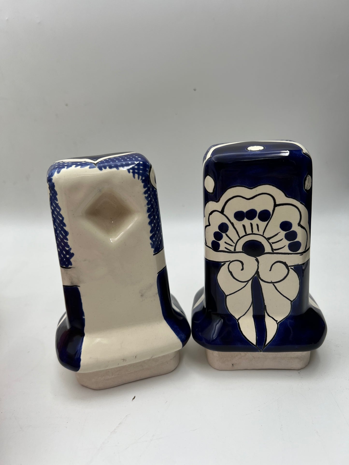 8pc Blue Talavera Bathroom Hardware Set