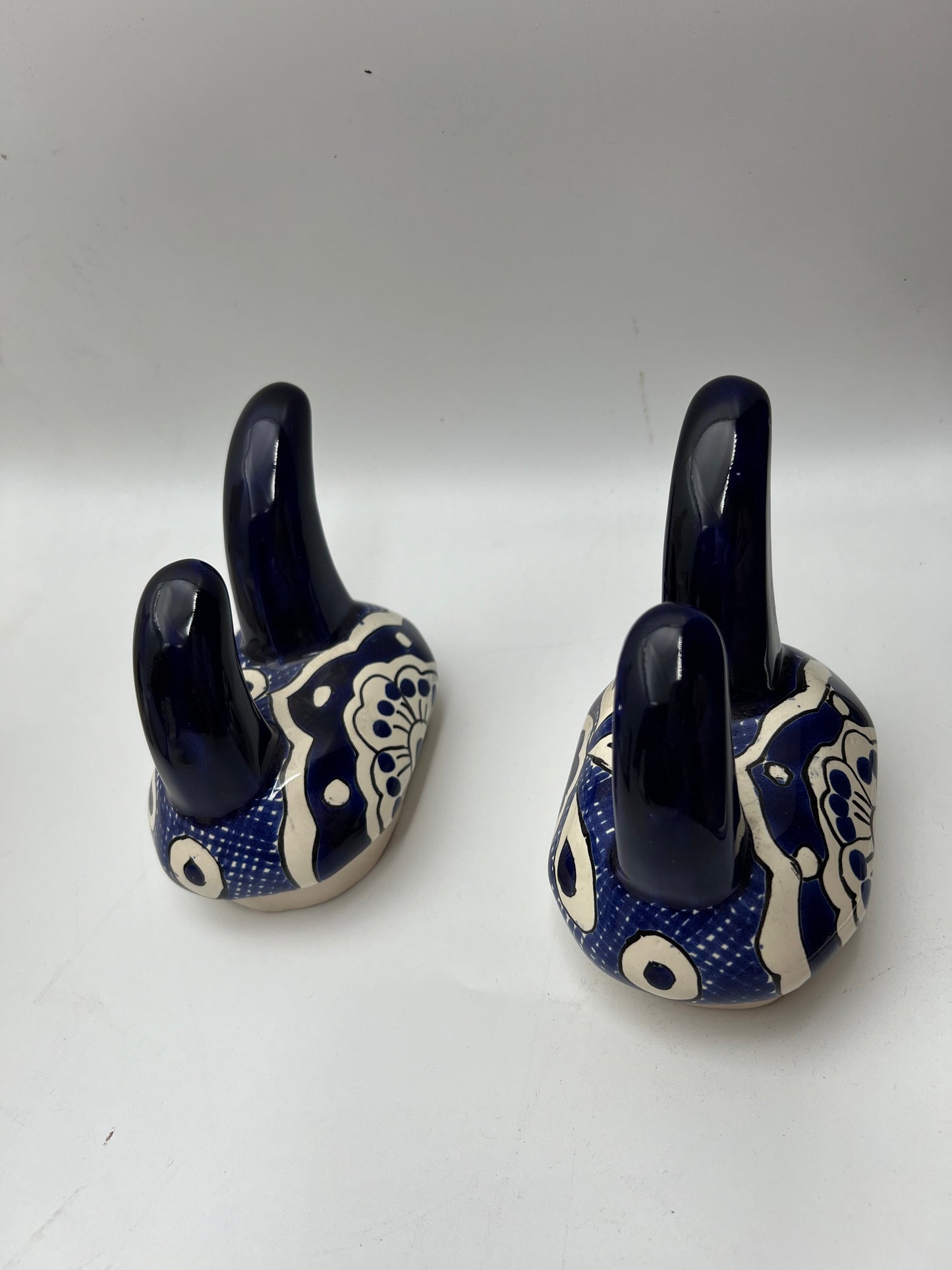 8pc Blue Talavera Bathroom Hardware Set