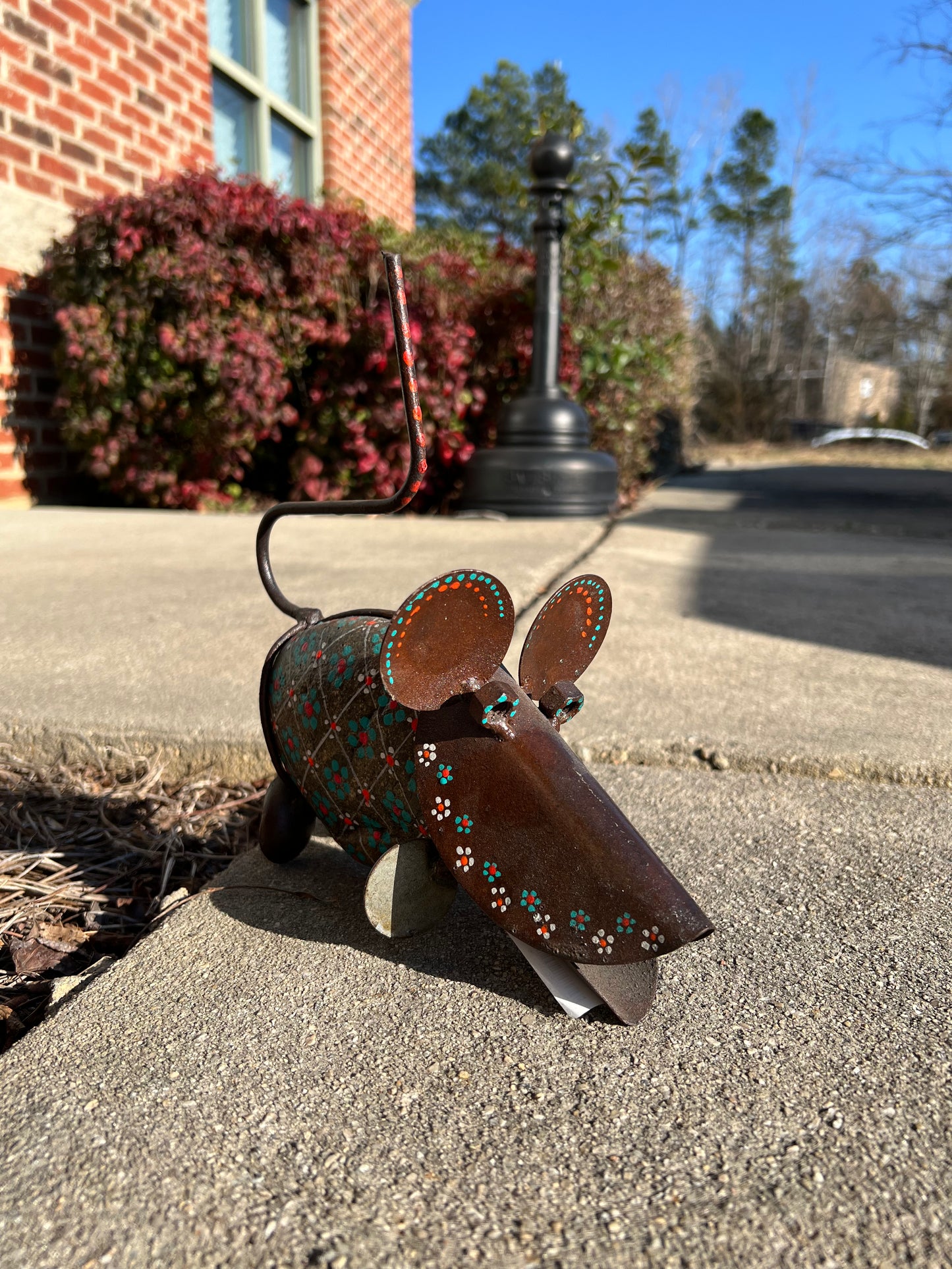 Stone & Steel Mouse Figurine