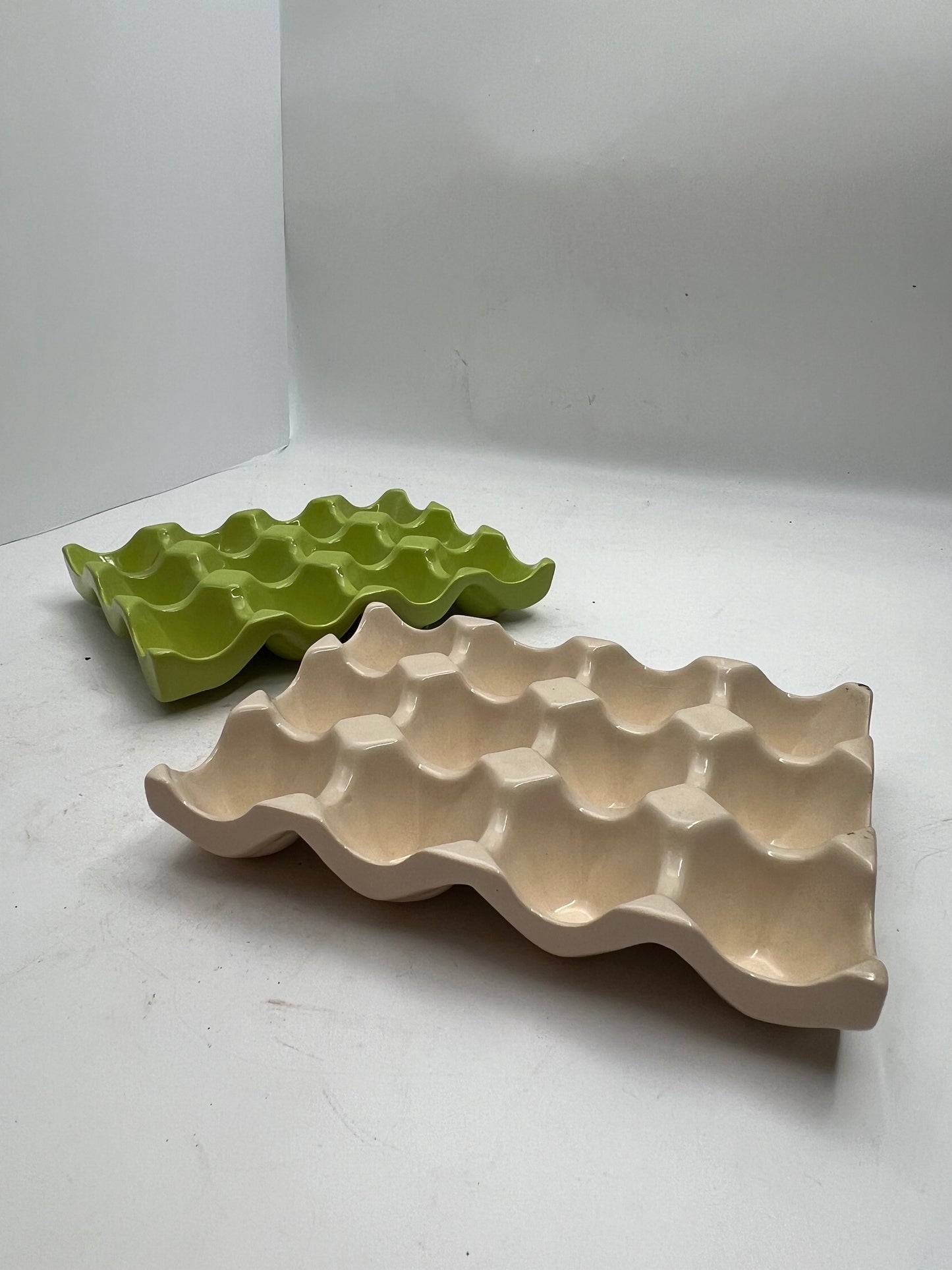 White Ceramic Egg Tray