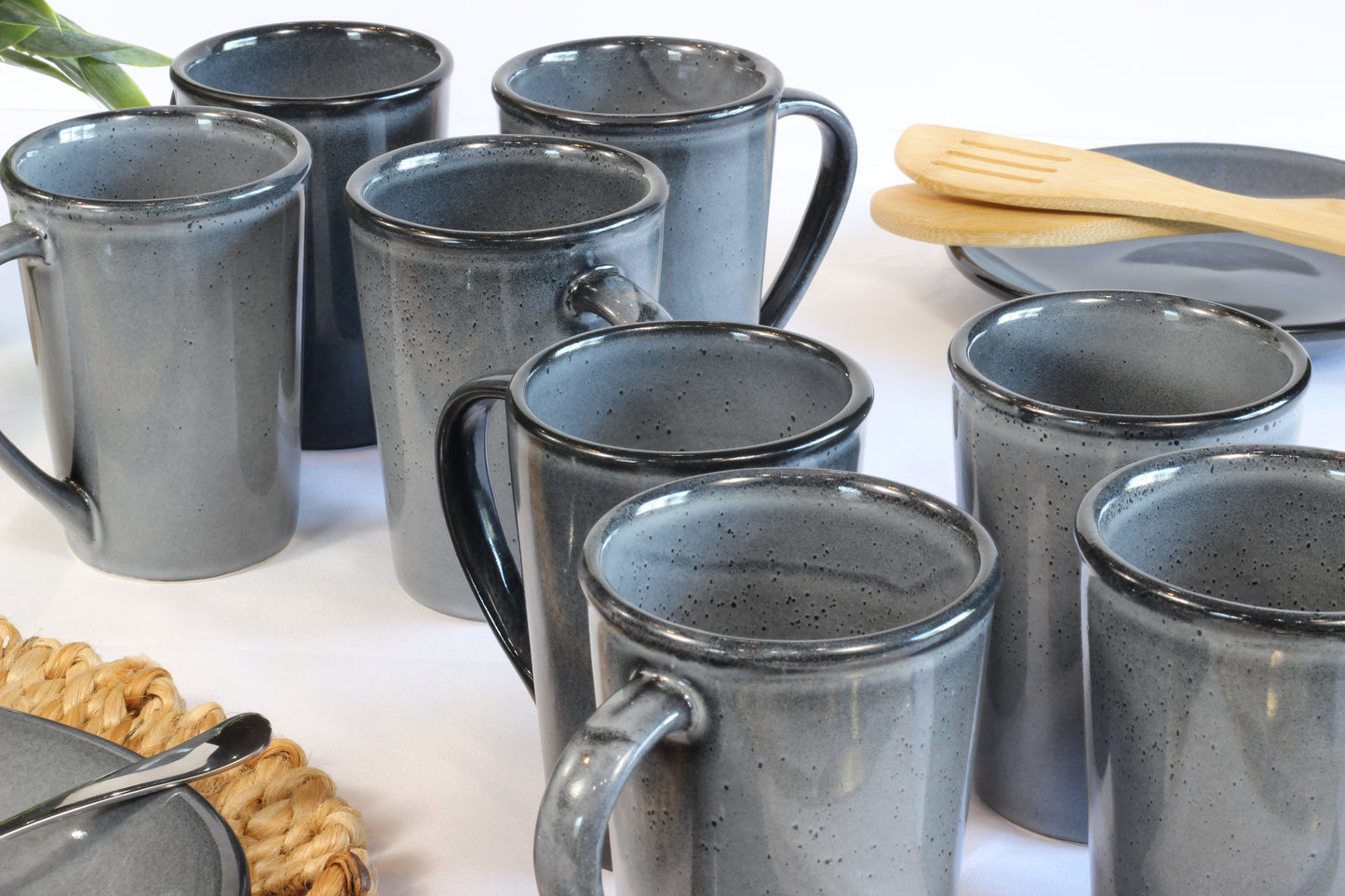 Anfora Denali Grey- Basic 8pc Mug Set