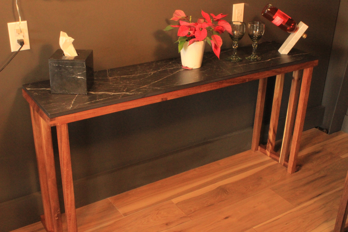 Los Cabos Console Table w/ Real Stone Top (In-Store Only)