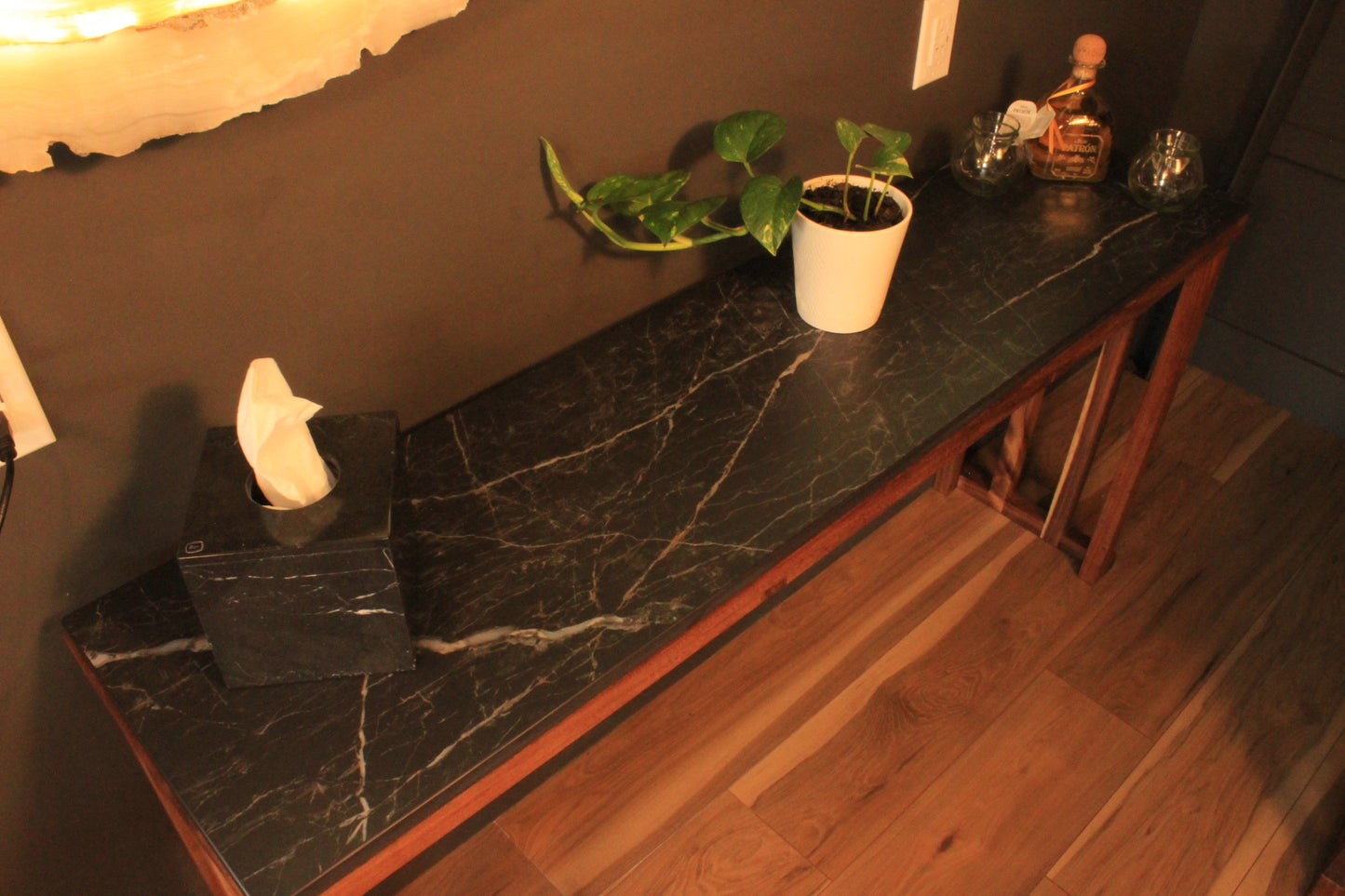 Los Cabos Console Table w/ Real Stone Top (In-Store Only)