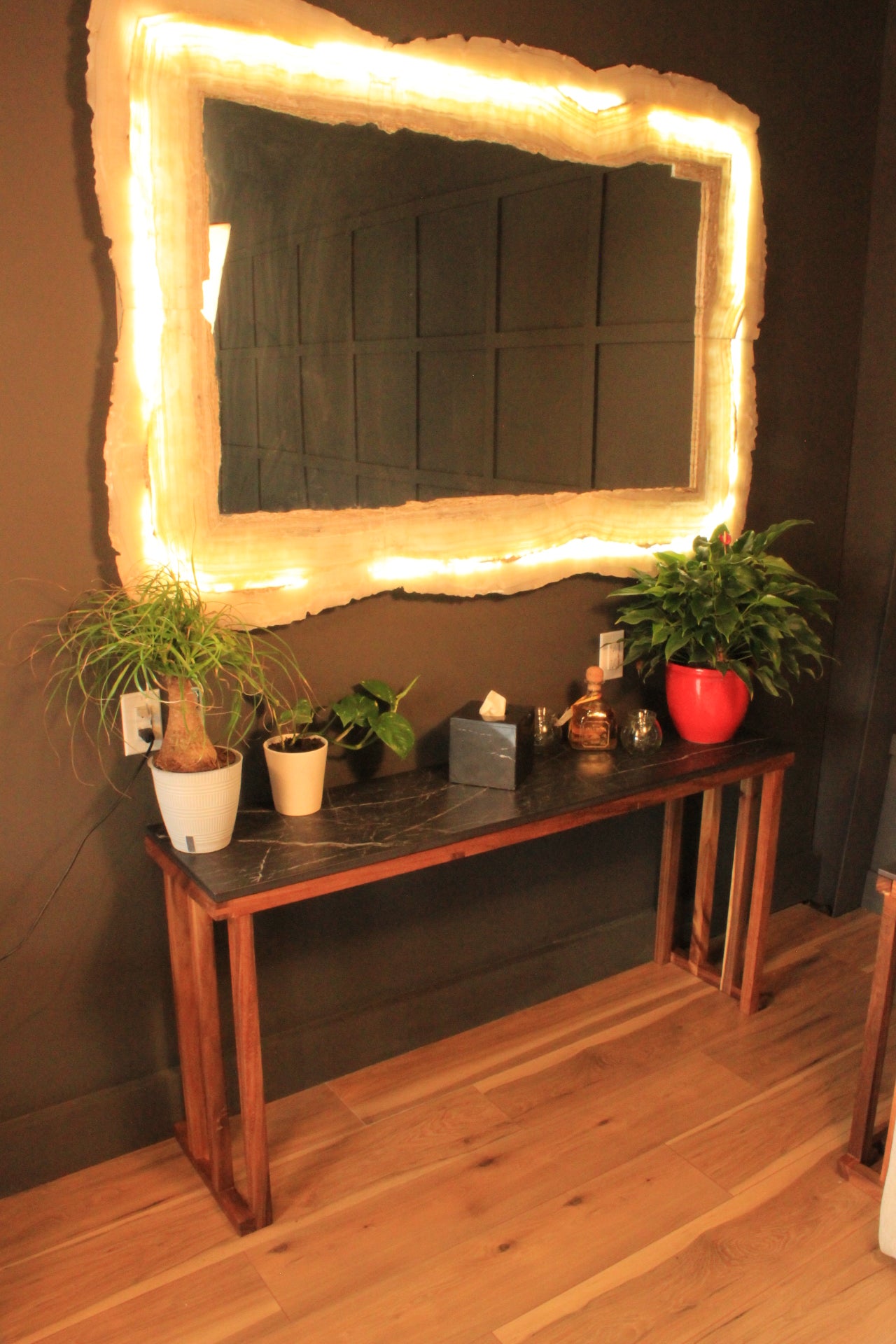 Los Cabos Console Table w/ Real Stone Top (In-Store Only)