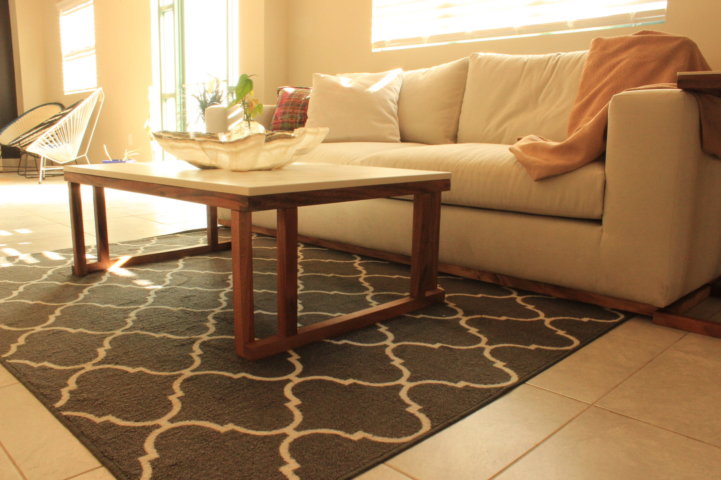 Los Cabos Coffee Table w/ Real Stone Top (In-Store Only)