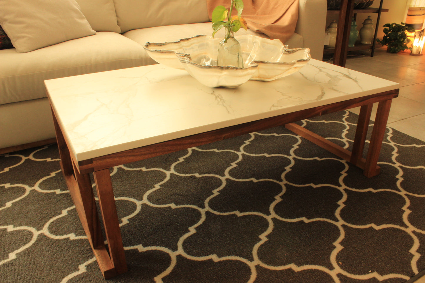 Los Cabos Coffee Table w/ Real Stone Top (In-Store Only)